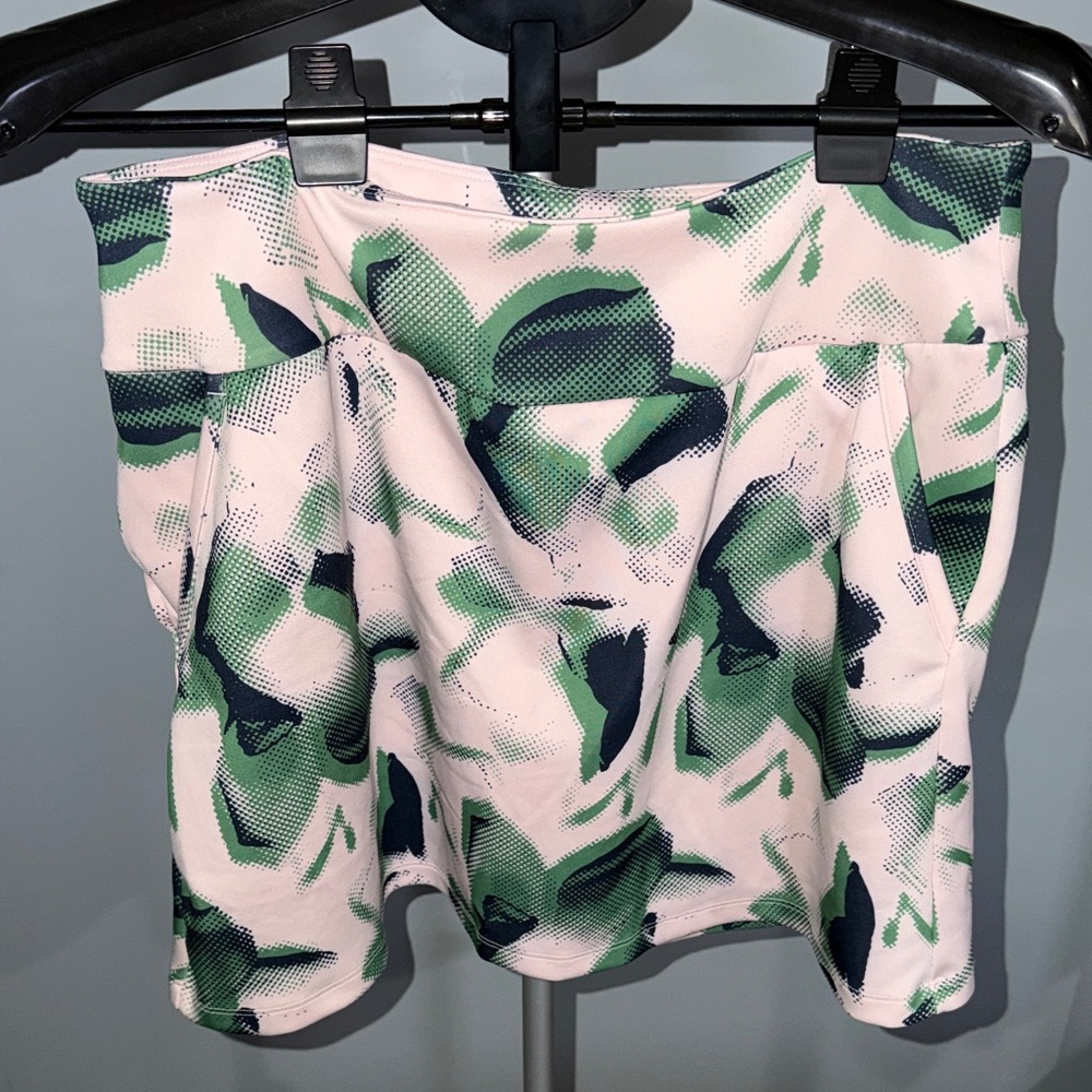 Adidas Green and Black Abstract Skirt